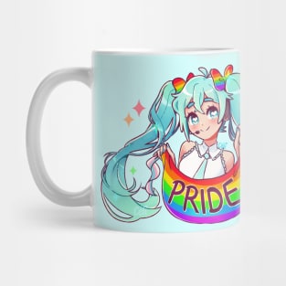 miku says happy pride! Mug